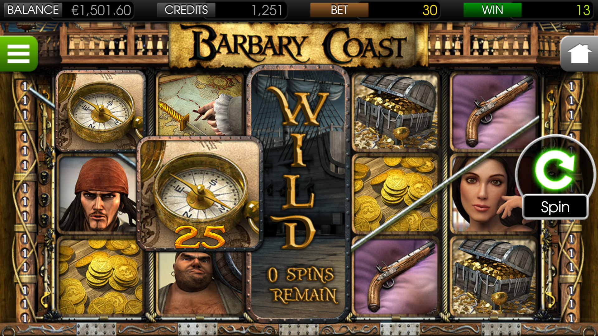 BetSoft Barbary Coast Screenshot