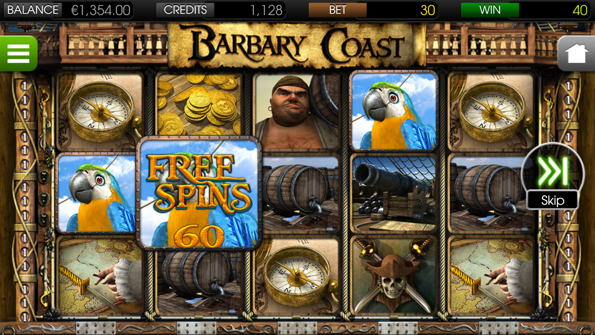 BetSoft Barbary Coast Screenshot