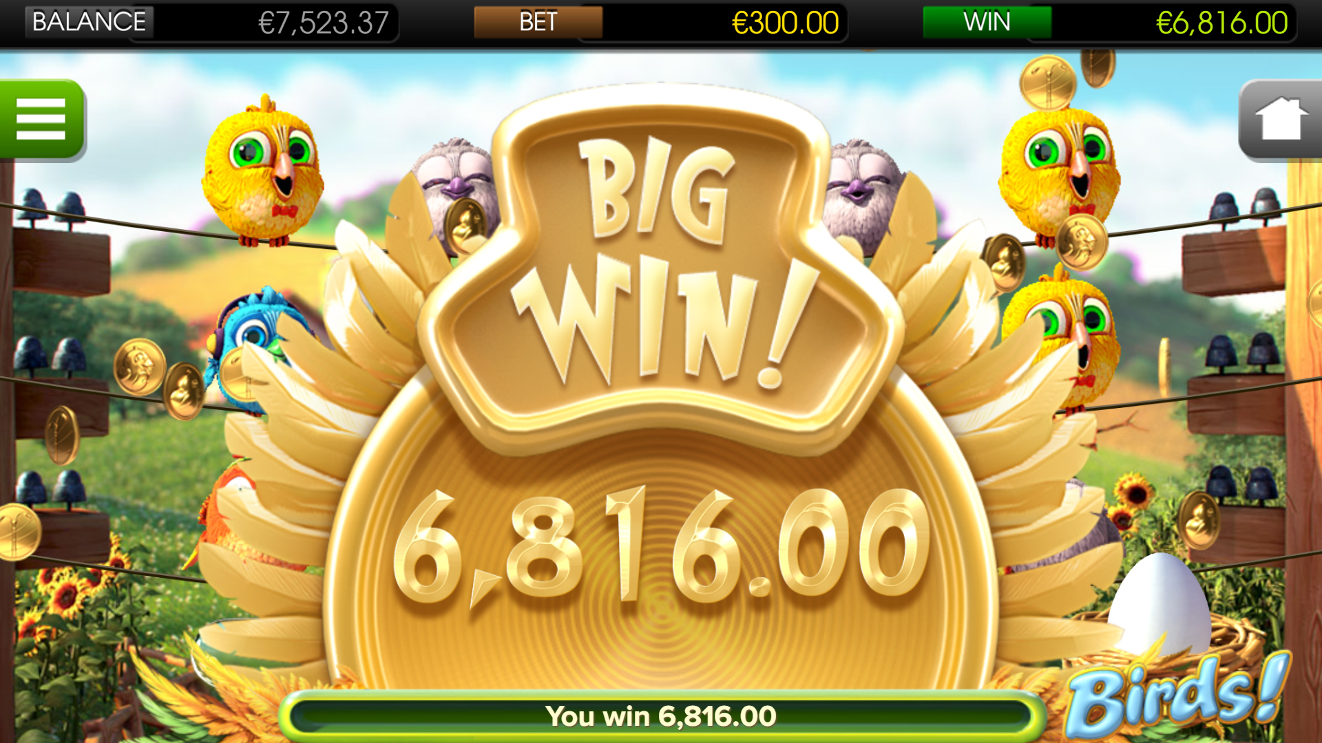 BetSoft Birds! Screenshot