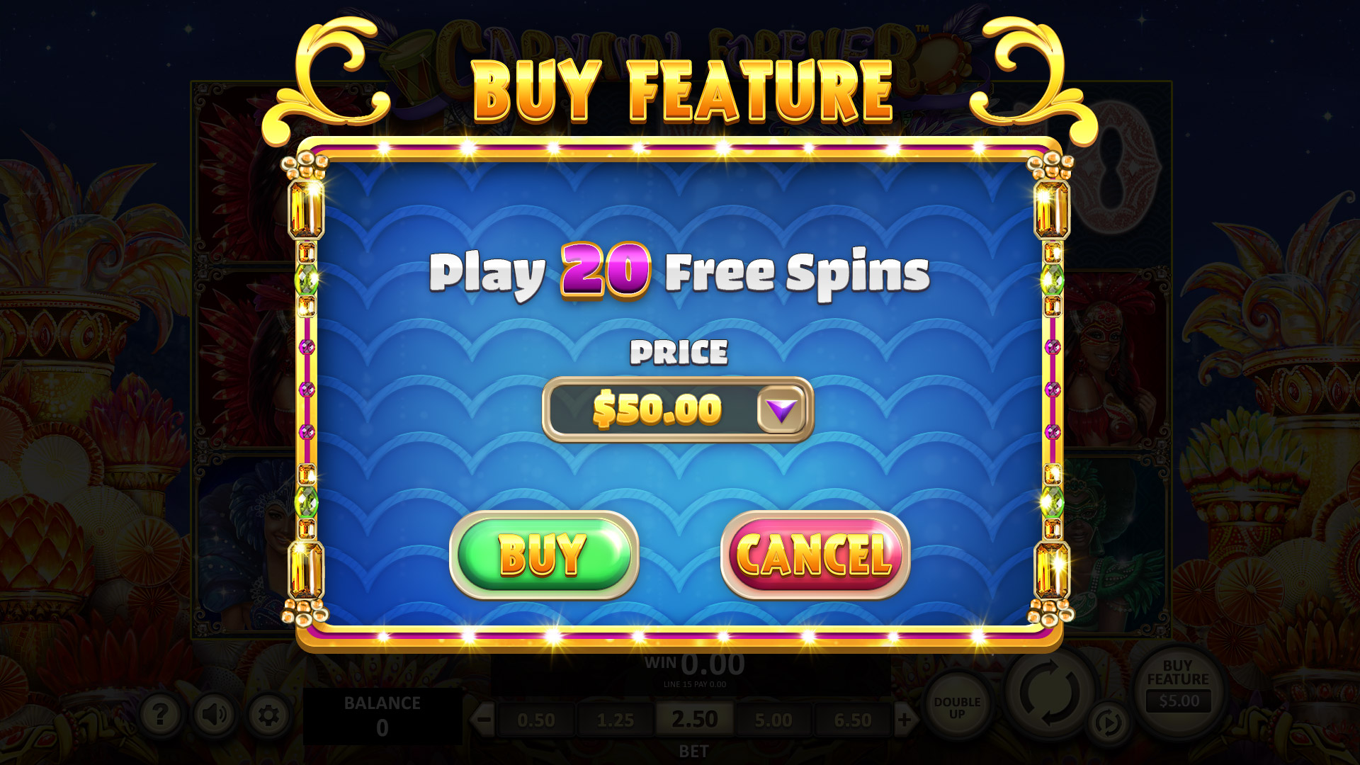 BetSoft Carnaval Forever Screenshot