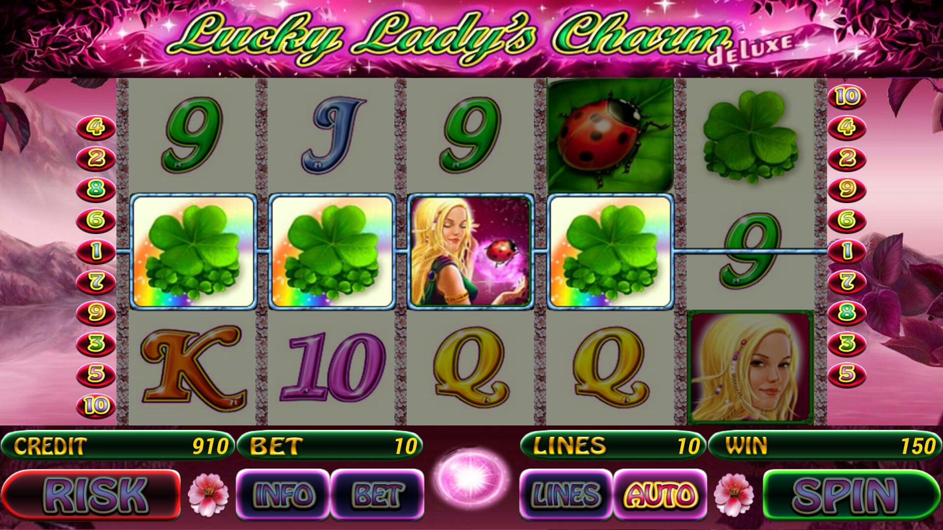 Lucky Lady Charm Screenshot